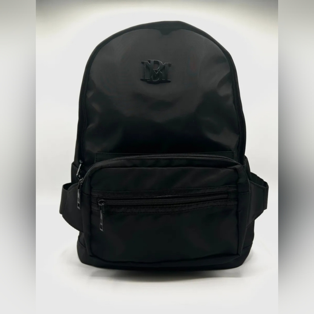 NWT Badgley Mischka Black Nylon Backpack With Detachable Fanny Pack